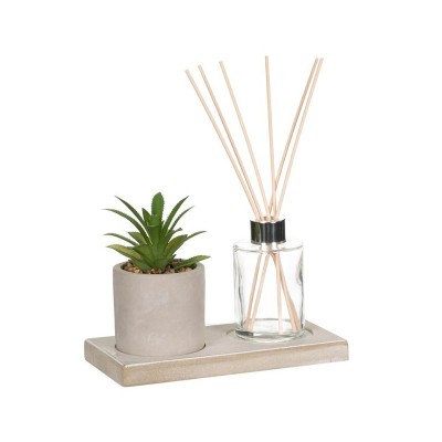 Set pentru Odorizant de camera, Bol cu bete si planta, ATU-086996 foto
