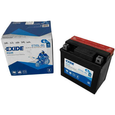 Baterie Moto Exide AGM Motorbike &amp;amp;amp; Sport Battery 4Ah 70A 12V ETX5L-BS foto