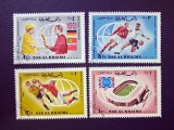 Ras Al Khaimah 1967 - Seria Completă Campionatul Mondial de Fotbal din Anglia 1966 / Poștă Aeriană 4 Valori Ștampilat - Cod: -SW13