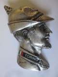 Insigna mare colectie Torino,dimensiuni:55 x 45 mm,greutate:42 grame, Europa