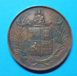 Medalie veche de colectie cu dedicatie anul 1892 acordata de Facultatea de Drept, Europa