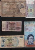Set 5 bancnote de prin lume adunate (cele din imagini) #1