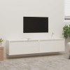 Gossi dulapuri de perete 2 buc. alb, 80x30x35 cm, lemn masiv de pin