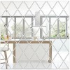 Set 58 Oglinzi Acrilice din PVC, Autoadezive pentru Decorarea Peretilor, Argintiu, 100 x 100 cm, Premium, Selling Depot