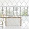 Set 58 Oglinzi Acrilice din PVC, Autoadezive pentru Decorarea Peretilor, Argintiu, 100 x 100 cm, Premium, Selling Depot