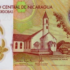 NICARAGUA █ bancnota █ 20 Cordobas █ 2014 █ P-210 █ POLYMER █ UNC necirculata