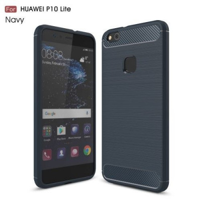 Husa Huawei P10 Lite Carbon Series Albastra foto