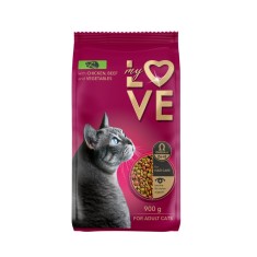 My Love, Hrana uscata pisici adulte cu vita, pui si legume, 900g