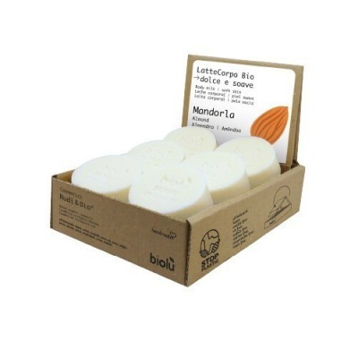 Lotiune de corp solida cu migdale bio 12 buc x 55g Biolu foto