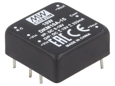 Convertor DC/DC 10W 9-18V la &amp;plusmn;15V THT DKM10A-15 foto
