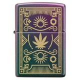 Bricheta originala Zippo, Cannabis Design Iridescent Laser Engrave