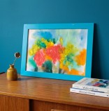 Tablou abstract pictură &icirc;n acuarelă &icirc;nrămat