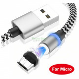 Cablu Micro USB LED, Magnetic de &icirc;ncărcare rapidă
