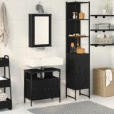 vidaXL Set de mobilă pentru baie 3 piese Wenge - Lemn prelucrat