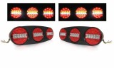 2 x Led Lumini Spate Runda pentru Camion Remorca 12v 24v