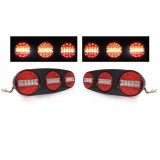 2 x Led Lumini Spate Runda pentru Camion Remorca 12v 24v