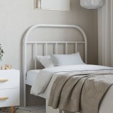VidaXL Tăblie de pat metalică, alb, 80 cm 353711