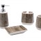 Set baie ceramica efect lemn 4 bucati