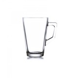 Set 6x Cana din sticla cu pentru bauturi calde sau reci, 240 ml