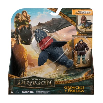 CUM SA ITI DRESEZI DRAGONUL SET DRAGON GRONCKLE SI FIGURINA VIKING FISHLEGS foto