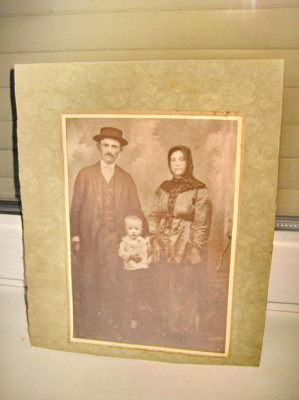 2539-Foto mare Kabinet familie 1900, inaltime 21cm, latime 15cm. stare buna. foto