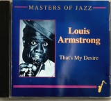Louis Armstrong &lrm;&ndash; Masters Of Jazz - That&#039;s My Desire NM / NM cd jazz Midget UK