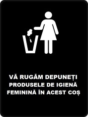 Placuta va rugam dispuneti produsele de igiena feminine in cos foto