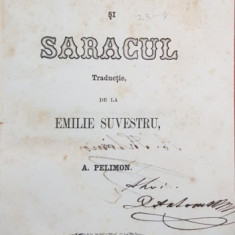 AVUTUL SI SARACUL tradusa de A. PELIMON - BUCURESTI, 1856