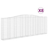 Cumpara ieftin Cosuri gabion arcuite 8 buc, 400x30x140/160 cm, fier galvanizat