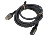 Cablu HDMI 2.1 Goobay 3m Negru-Gri Mufă Textilă Soclu 79107