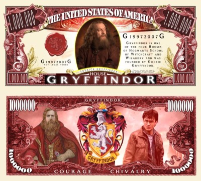 !!! SUA = FANTASY NOTE (TJ6) = CASA GRYFFINDOR - 2019 - UNC / SERIA HARRY POTTER foto