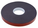 Bandă dublu adezivă acrilică neagră 25mm x 33m AFTC 6411