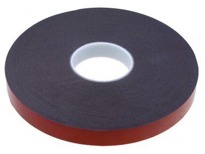 Bandă dublu adezivă acrilică neagră 25mm x 33m AFTC 6411 foto