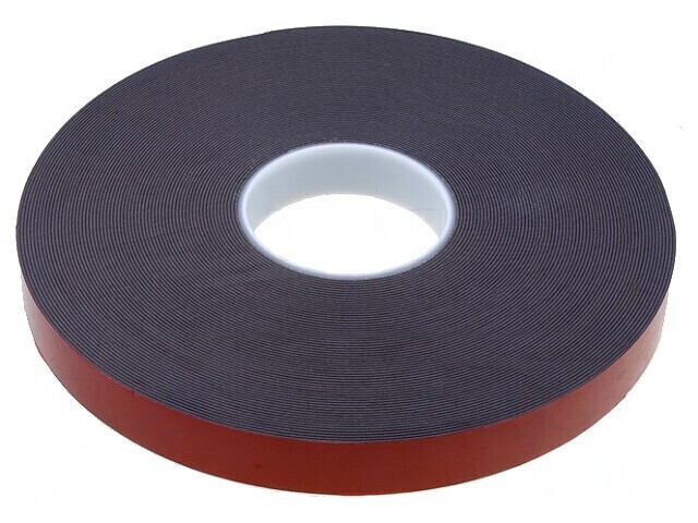Bandă dublu adezivă acrilică neagră 25mm x 33m AFTC 6411