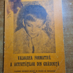 revista de pedagogie - valoarea formata a activitatilor din gradinita-anul 1977