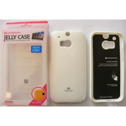 Husa Mercury Jelly HTC M8 ONE 2 Alb Blister