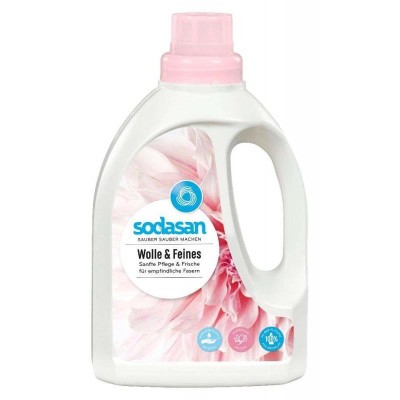 Detergent Bio Lichid pentru Rufe Delicate Lana si Matase Sodasan 750ml foto