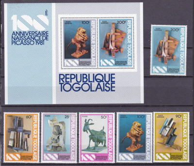 Togo 1981 arta Picasso MI 1559-1564 + bl.73 MNH foto