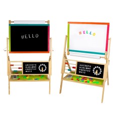 Tabla de lemn pentru copii suport 3 in 1 - Tabla neagra tabla magnetica tabla alba cu accesorii