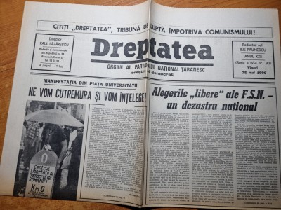 dreptatea 25 mai 1990-greva la opera romana foto