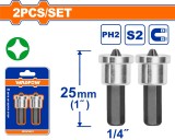 WADFOW - SET BITI CU OPRITOR PH2 25MM - 2 BUC PowerTool TopQuality