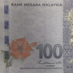 MALAEZIA █ bancnota █ 100 Ringgit █ 2021 █ P-55c █ POLYMER █ UNC █ necirculata