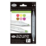 Set 7 markere Royal &amp; Langnickel Azure Culori botanica, Jad