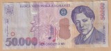 (4) BANCNOTA ROMANIA - 50.000 LEI 2000 (2004), VIOARA, PORTRET GEORGE ENESCU, STARE BUNA