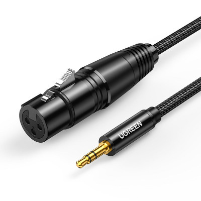 Cablu Audio Ugreen Mini Mufă De 3,5 Mm (mascul) - XLR (femă) 1m Negru (AV182) 20763-UGREEN foto