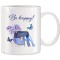 Cana alba personalizata &quot;Be Happy&quot;, pentru femei, INOVATIX&reg;. 330ml