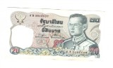 Bancnota Thailanda 20 baht 1981, stare buna