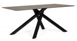 Cumpara ieftin Masa cu picioare din fier negru si ceramica maro Messier 180 cm x 90 cm x 76 h
