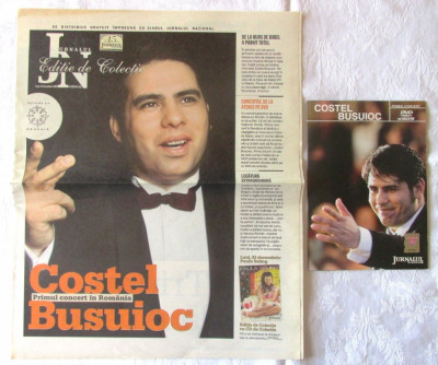 COSTEL BUSUIOC, DVD Editie de Colectie, Primul concert + ziar JURNALUL NATIONAL foto