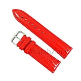 Cumpara ieftin Curea Ceas Piele Rosie Imprimeu Sarpe 12mm - 24mm